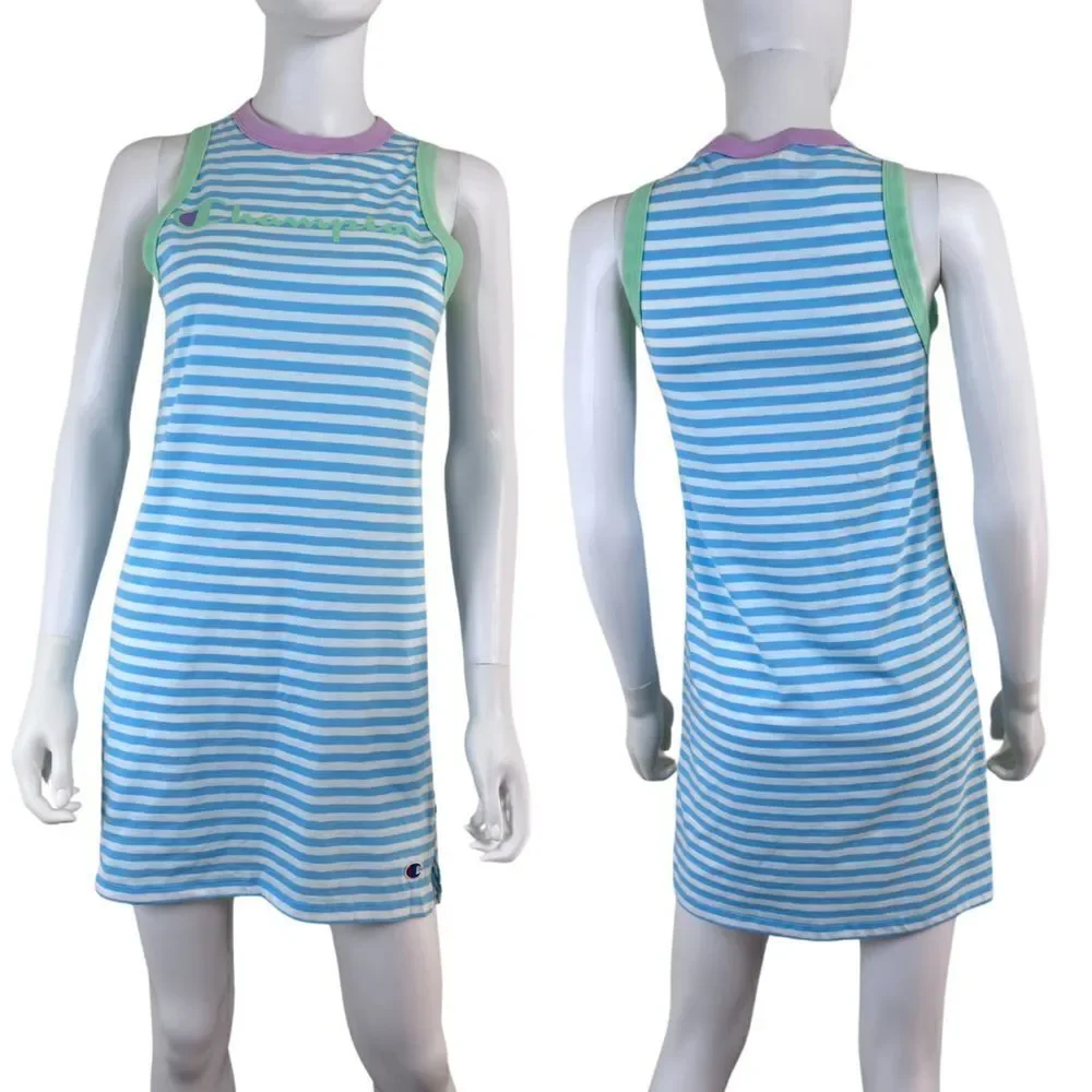 Champion Size XS Cotton Pullover Lounge Athleisure Sport Jersey Mini Shirt Dress